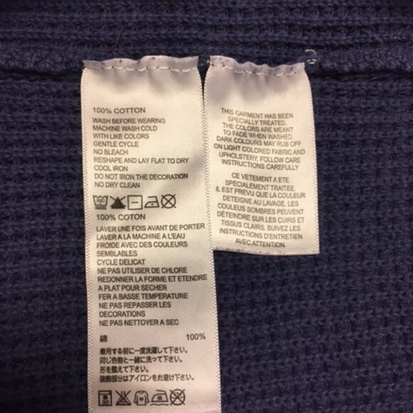 Tommy Bahama 3XB Blue Cotton Long Sleeve Half-Zip Sweater - Picture 9 of 9